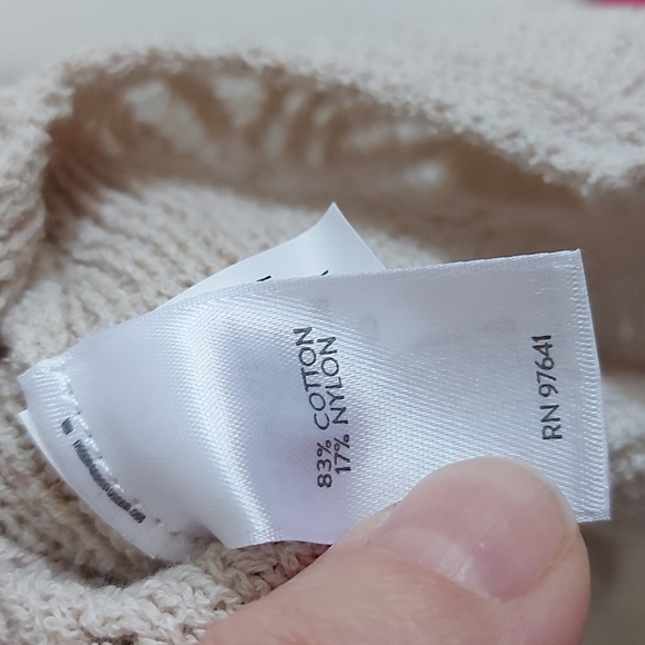 NWT J Jill Open Knit Light Hooded Sweater Beige Size S - Picture 6 of 6